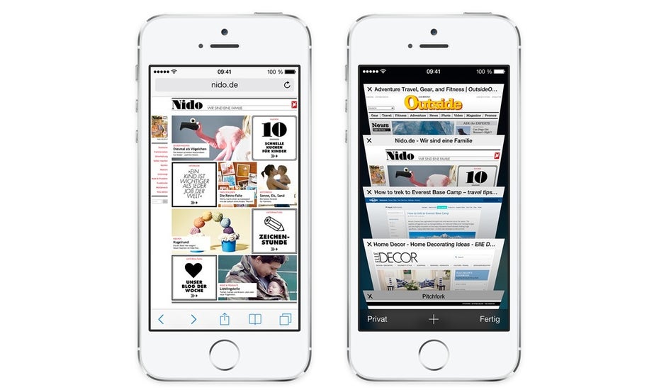 Der Safari-Browser glänzt unter iOS 7 mit einigen nützlichen, neuen Funktionen. (Bild: Apple)