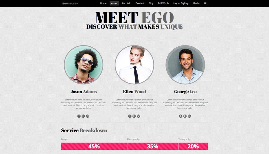 Parallax Theme: Ego