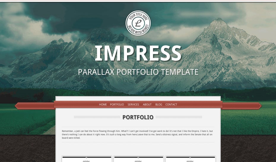 Parallax Theme: Impress