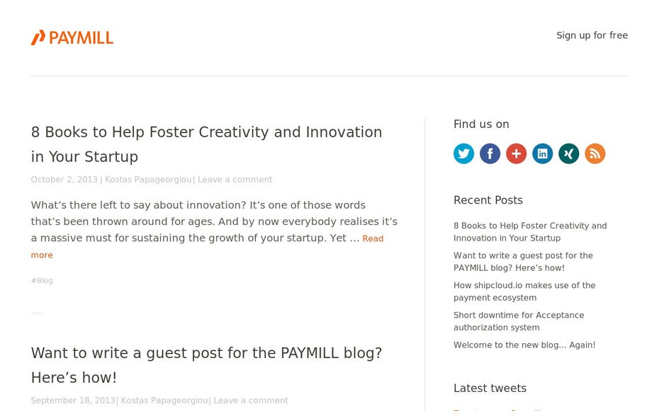 Im Paymill-Blog finden sich Tipps rund um E-Commerce und Payment. (Screenshot: Paymill)