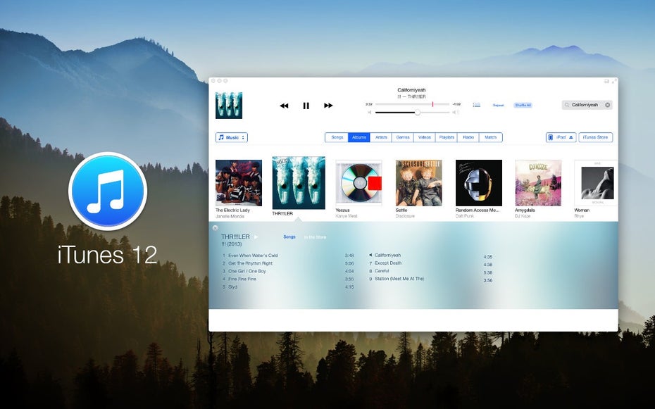 iTunes 12 im iOS-7-Look. (Bild: Anton Kovalev)
