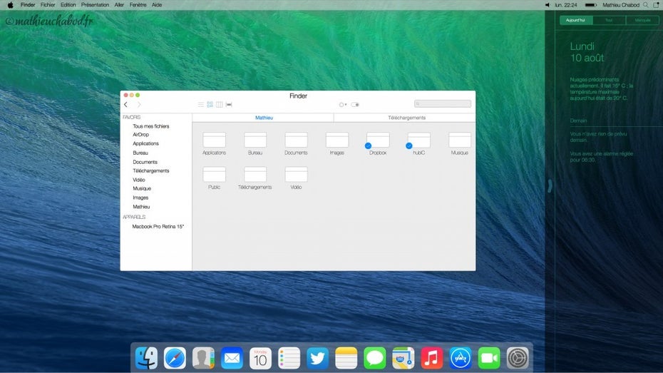 OS X Mavericks trifft auf iOS 7. (Bild: Mathieu Chabod)