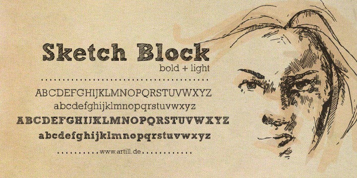 sketch-block-handschrift-font