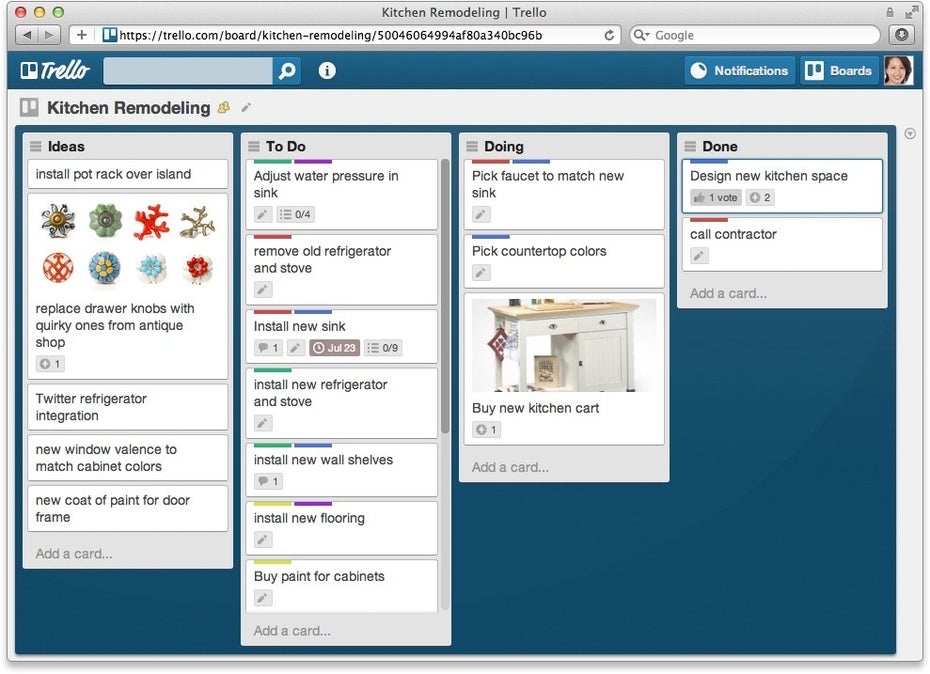 Seit ein paar Monaten in aller Munde: Trello. (Screenshot: Trello)