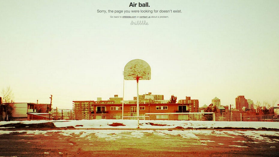 Airball bei Dribble.

Dribbble