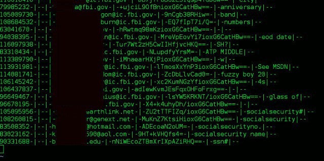 Ein Ausschnitt der entwendeten Datensätze beim Adobe-Hack: Zu sehen sind Benutzernamen, verschlüsselte Kennwörter und Passwort-Hinweise. (Quelle: arstechnica.com)