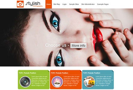 Stylish Photography Joomla Template