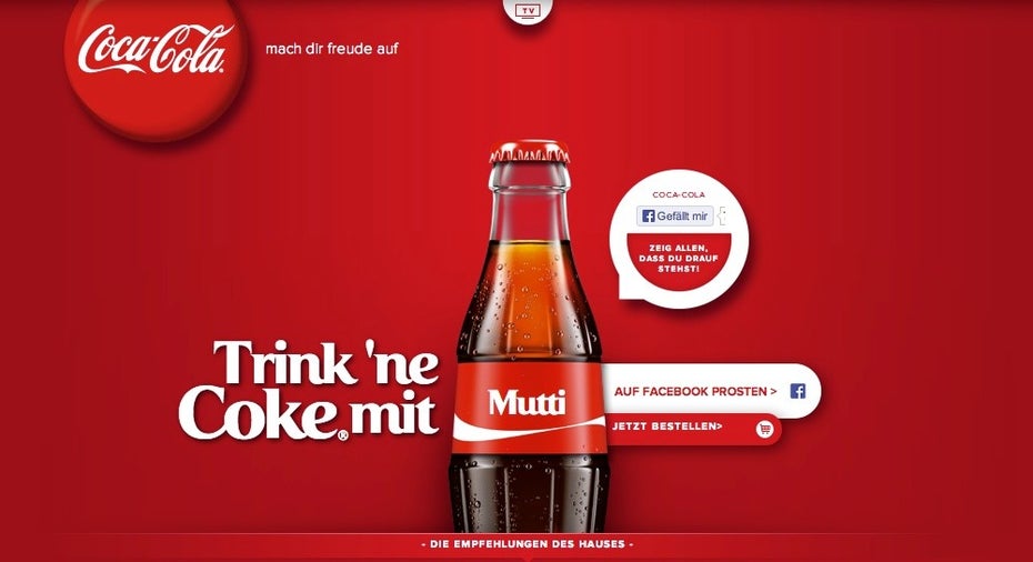 Coca Cola setzt auf Freundschaft. (Screenshot: Coca Cola)