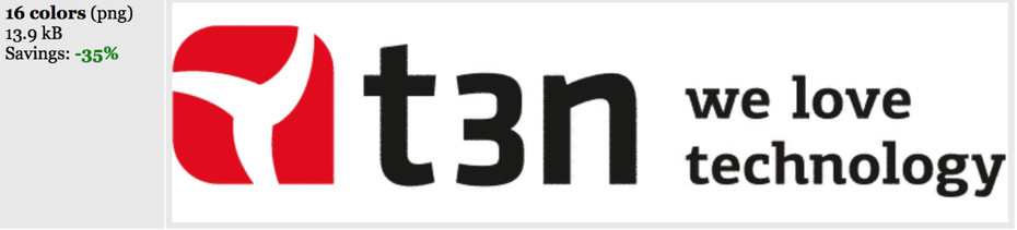 t3n Logo nach Farbreduktion