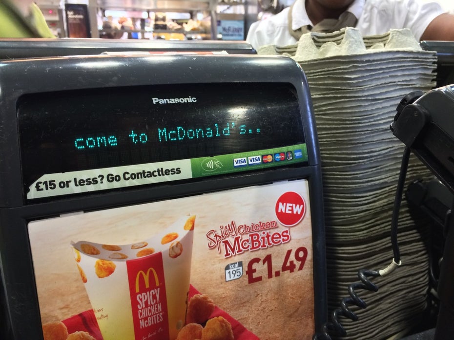 Mobile Payment in England ist allgegenwärtig (Foto: Maik Klotz)