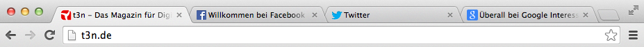 Favicons im Google Chrome