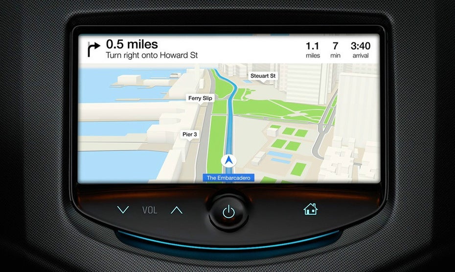 iOS in the Car: Mit Kartenfunktionen und mehr will Apple künftig auch die PKWs seiner Kunden erobern. (Bild: Apple)
