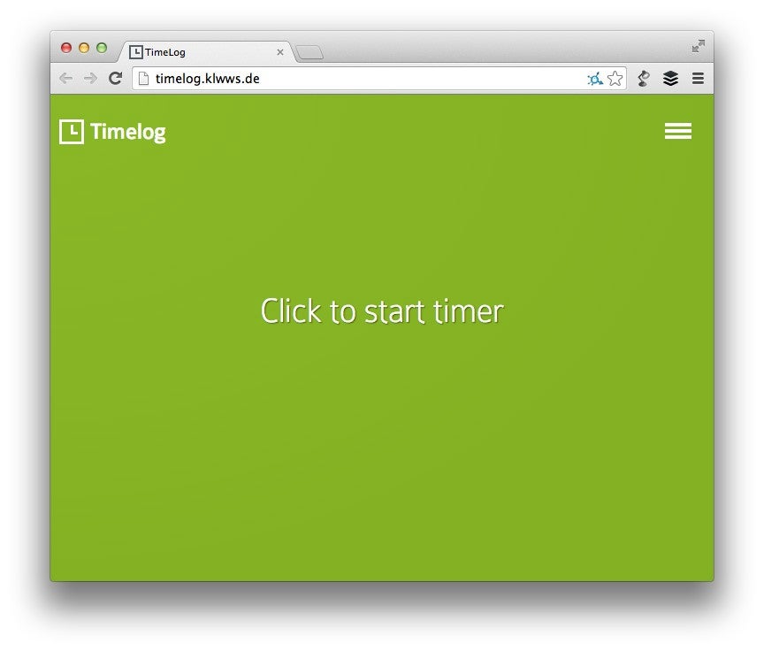 TimeLog besticht durch Einfachheit und Eleganz. (Screenshot: TimeLog)