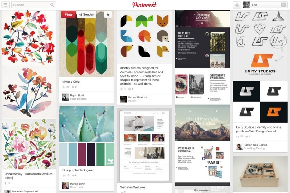 Was fürs Auge: Die meisten Bilder bei Pinterest sind optisch anspruchsvoll.