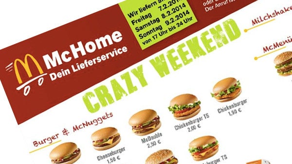 McDonald’s testet Online-Lieferservice: McHome