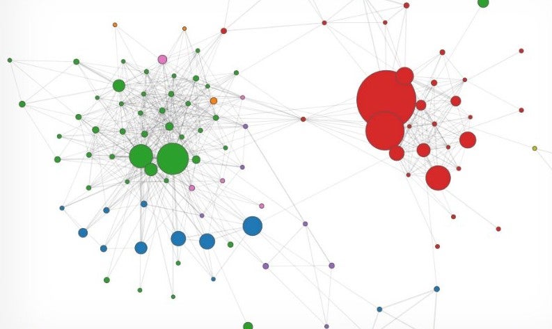 Metadaten zeigen die Beziehungen von Menschen zueinander auf. (Screenshot: Immersion)