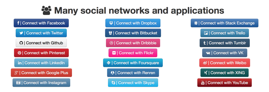 Bootstrap Social Buttons