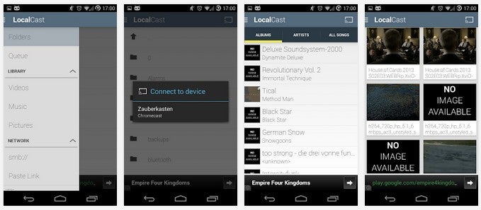 LocalCast: Kostenlose App um lokale Inhalte auf dem Fernseher anzuzeigen. (Screenshot: Play-Store)