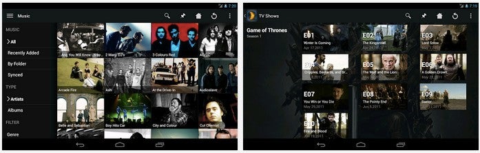 Plex: Das Mediacenter arbeitet auch gut mit dem Chromecast-Dongle. (Screenshot: Play-Store)