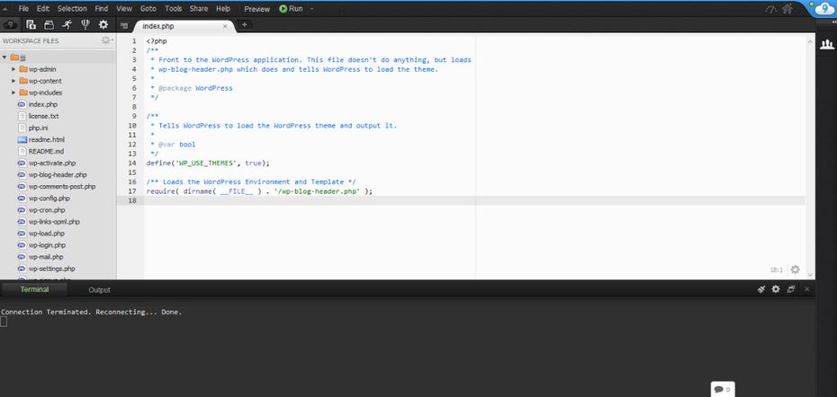 Cloud9-Interface. (Screenshot: t3n)