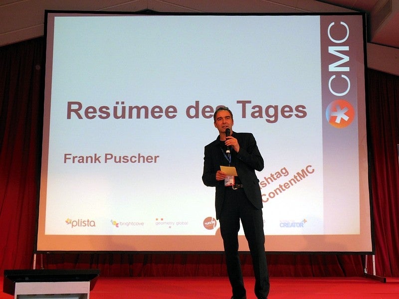 Der Moderator der Content-Marketing-Conference 2014. (Foto: Ulf-Hendrik Schrader)