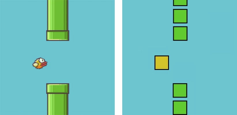 Original vs. Fälschung: Flappy Bird als Browser-Game. (Bild: Thomas Palef)