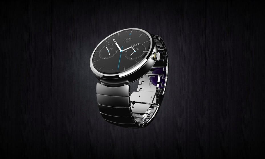 Moto 360: Eine neue Smartwatch von Motorola, die mit Googles neuem Android-Wear-Betriebssystem läuft. (Quelle: Motorola)