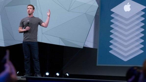 Mark Zuckerberg stellte auf der f8-Entwicklerkonferenz die neuen Login-Features vor. (Foto: Moritz Stückler)