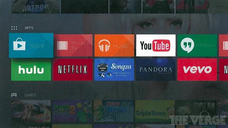 Android TV. (Bild: the Verge) Android TV: Googles nächster Versuch zur Übernahme des Wohnzimmers