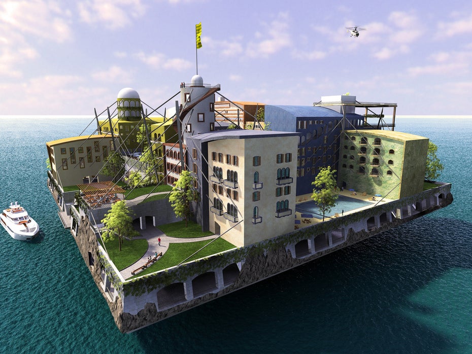 Coden auf offener See. Sehen so die Coworking Spaces der Zukunft aus? (Foto: seasteading.org)