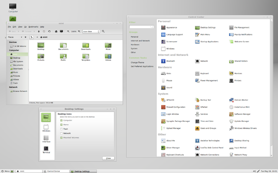 Linux Mint als Windows-XP-Alternative. (Bild: Linux Mint)