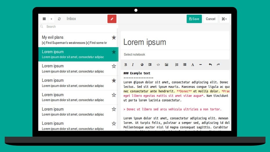 Einfache Evernote-Alternative: Laverna bringt Notizdienst zum Selberhosten Einfache Evernote-Alternative: Laverna bringt Notizdienst zum Selberhosten