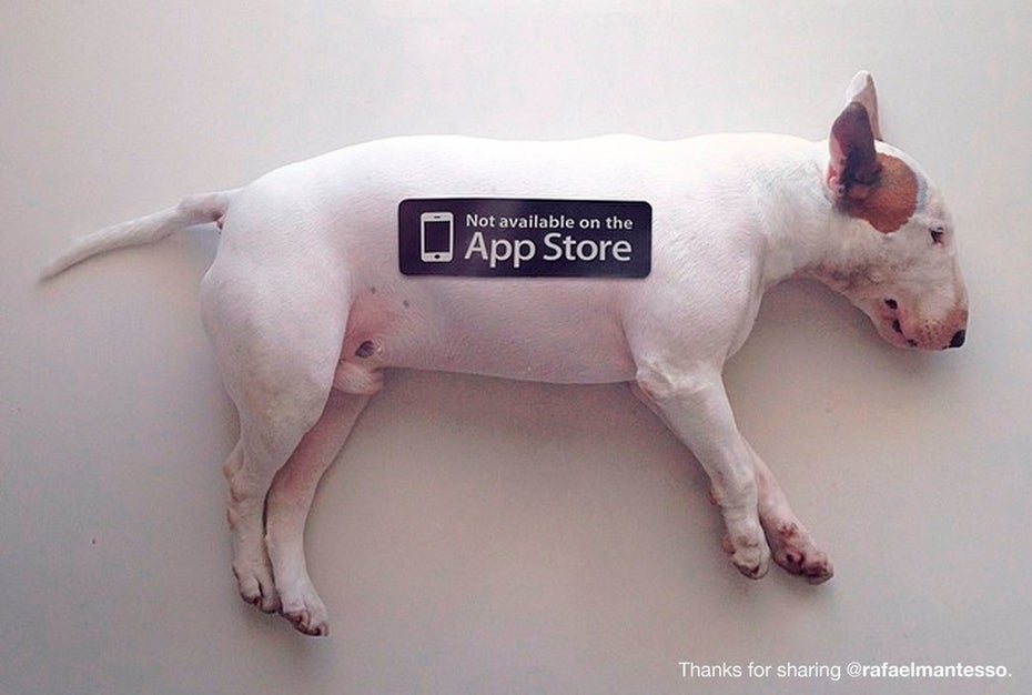 Not On App-Store: Es gibt Dinge im Leben, die kann euer Smartphone euch nicht bieten. (Bild: notonappstore.com)