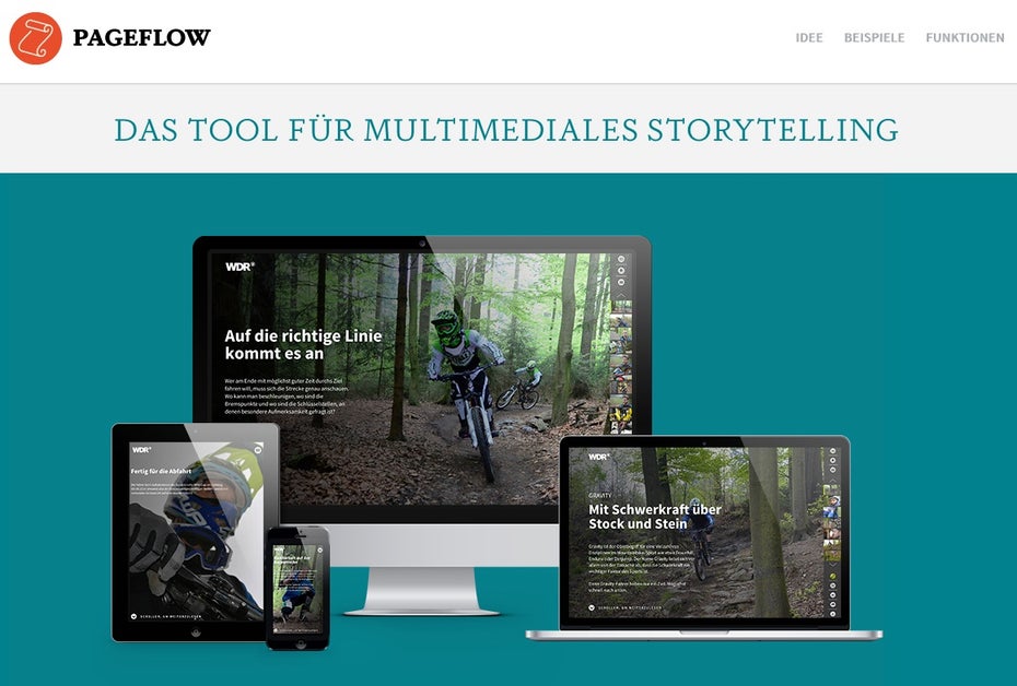 Pageflow will als Tool die Möglichkeit geben, Artikel im Stil des interactive Storytelling zu erstellen. (Screenshot: Pageflow)