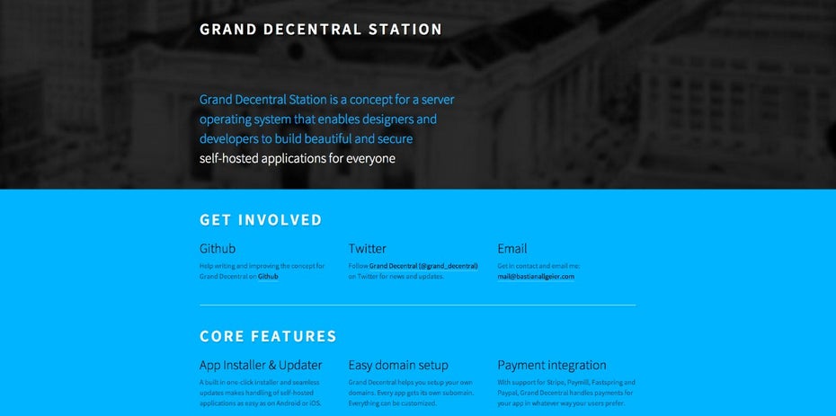 Das Projekt „Grand Decentral Station“ könnte ein Schritt in die richtige Richtung sein. (Screenshot: decentralize.it)