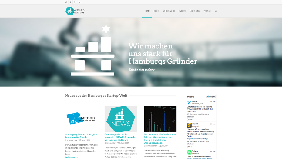 t3n-Blogperlen Startups #4:  Hamburg Startups. (Screenshot: t3n)
