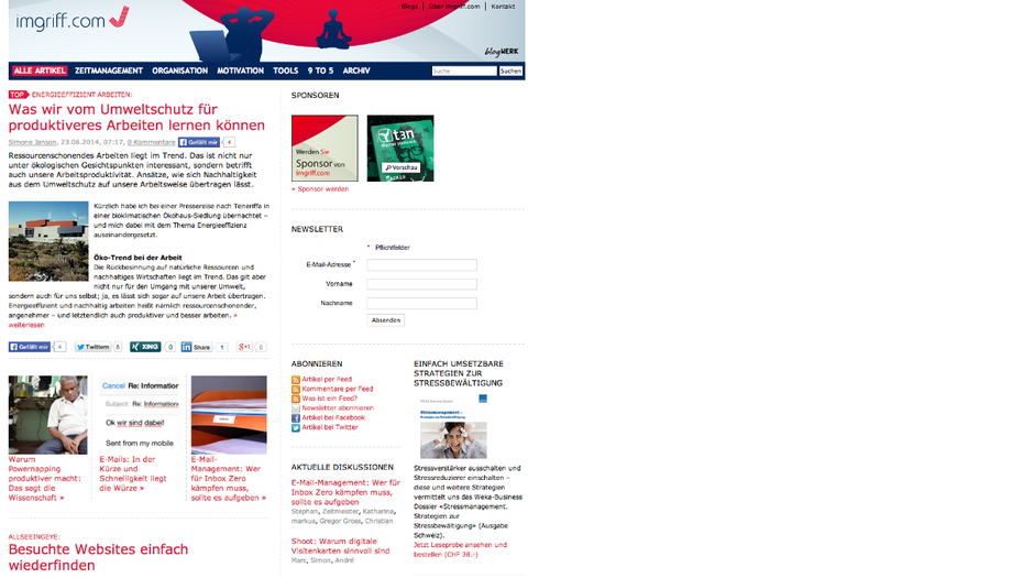 t3n-Blogperlen Startups #6: Imgriff. (Screenshot: t3n)