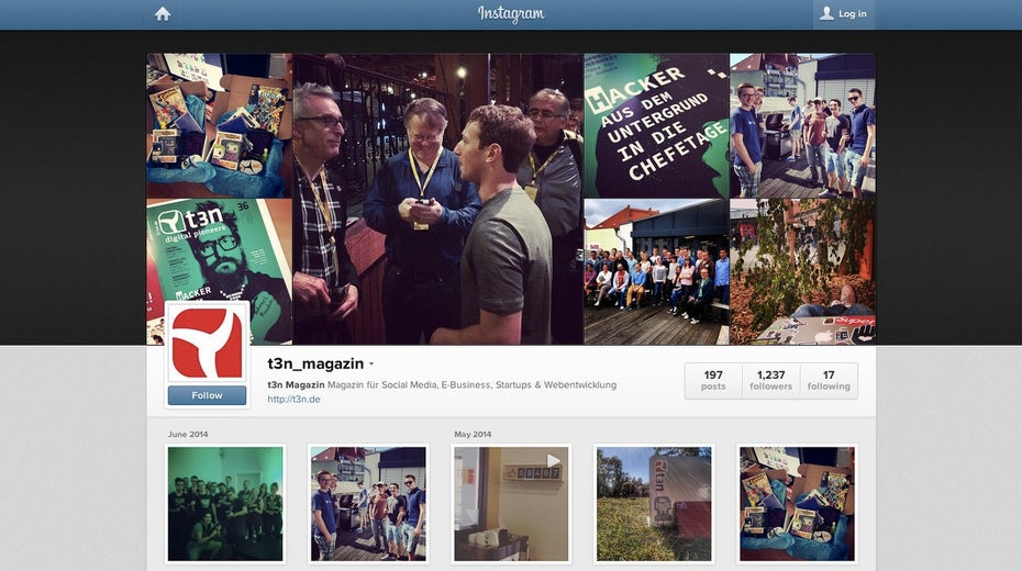 Social-Media-Marketing: Das Foto-Netzwerk Instagram hat bietet einige Vorteile für Marken. (Screenshot: Instagram / t3n)