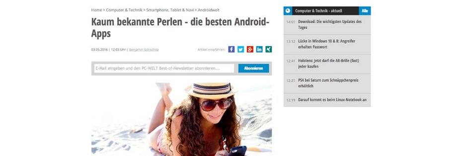 Die Liste der PC-Welt wird regelmäßig aktualisiert. (Screenshot: PC-Welt)