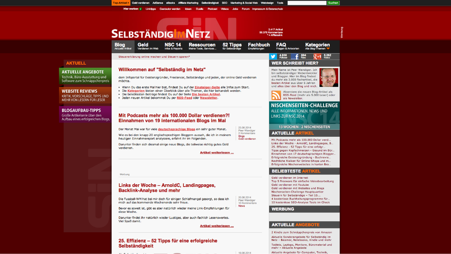 t3n-Blogperlen Startups #3: Selbstständig im Netz. (Screenshot: t3n)