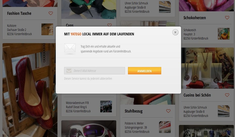 (Screenshot: Yatego)