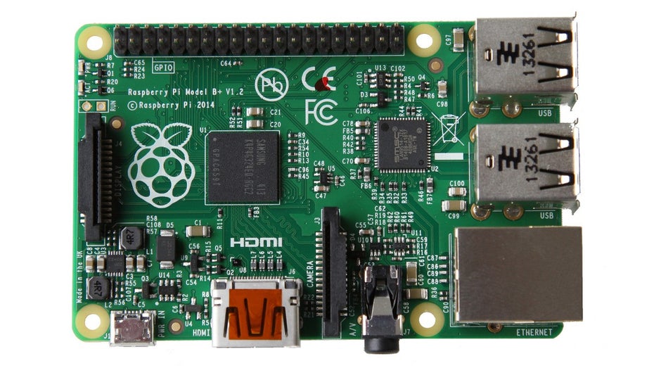 Raspberry Pi Model B+: Die Neuauflage wurde nur leicht verändert. (Foto: Raspberry Pi Foundation)