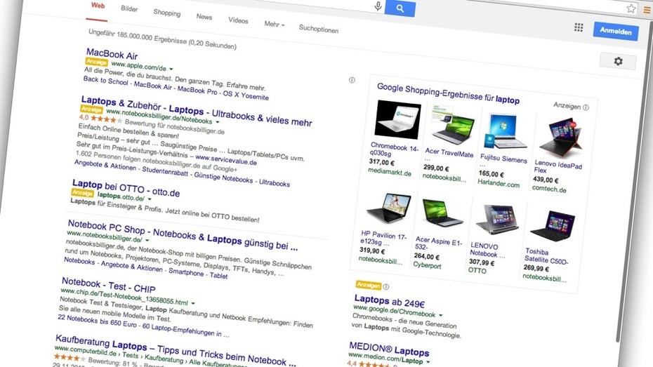 So nutzt du effektiv Google AdWords. (Screenshot: google.com) t3n-Expertencheck: 9 SEA-Tipps für bessere Kampagnen