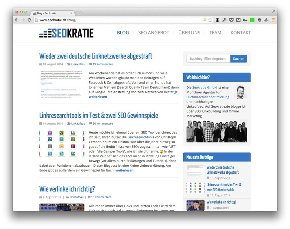 (Screenshot: Seokratie.de)