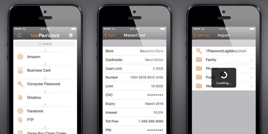 Eines der wichtigsten Tools für meine Datenhoheit: tooPassword. (Screenshots: iTunes)