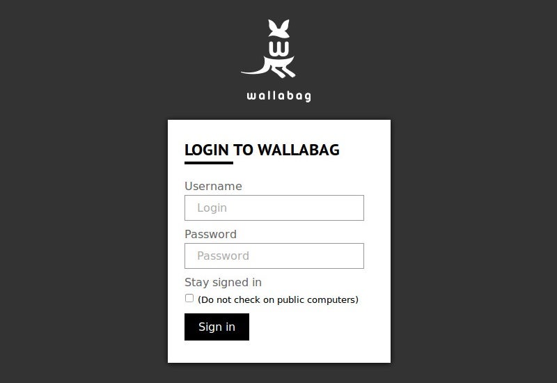 Wallabag: Das Känguruh für deine Bookmarks. (Screenshot: Wallabag)