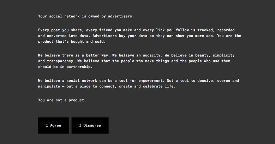 Das Ello-Manifest. (Screenshot: Ello)