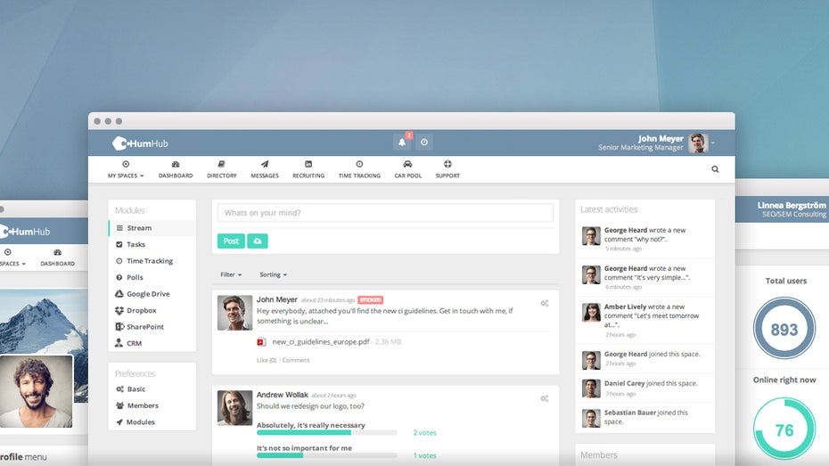 Das eigene Social Intranet hosten: Open-Source-Projekt „HumHub“ bekommt viele neue Funktionen