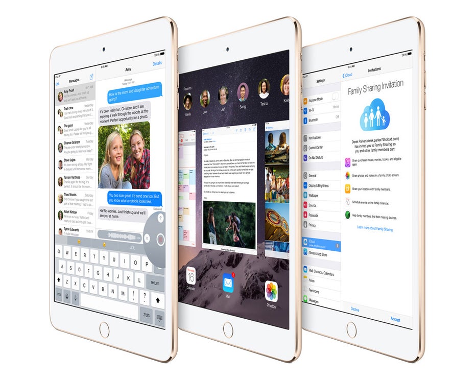 Sowohl das iPad Mini 3 als auch das iPad Air 2 werden mit iOS 8.1 ausgeliefert. (Quelle: Apple)