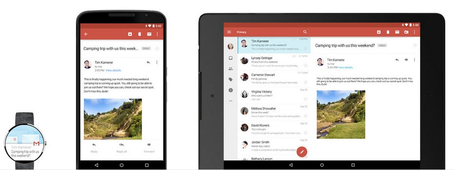 Android 5.0 Lollipop: Google setzt auf die neue Designsprache Material Design. (Grafik: Google)